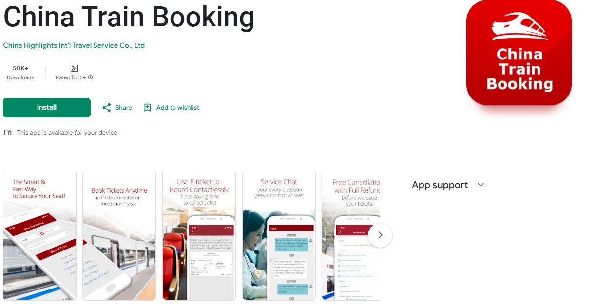 China Train Booking - Ứng dụng đặt vé tàu 