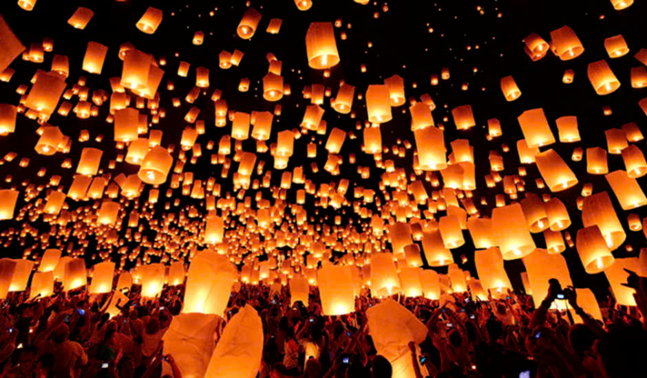 Thả đèn trời ở Trung Quốc