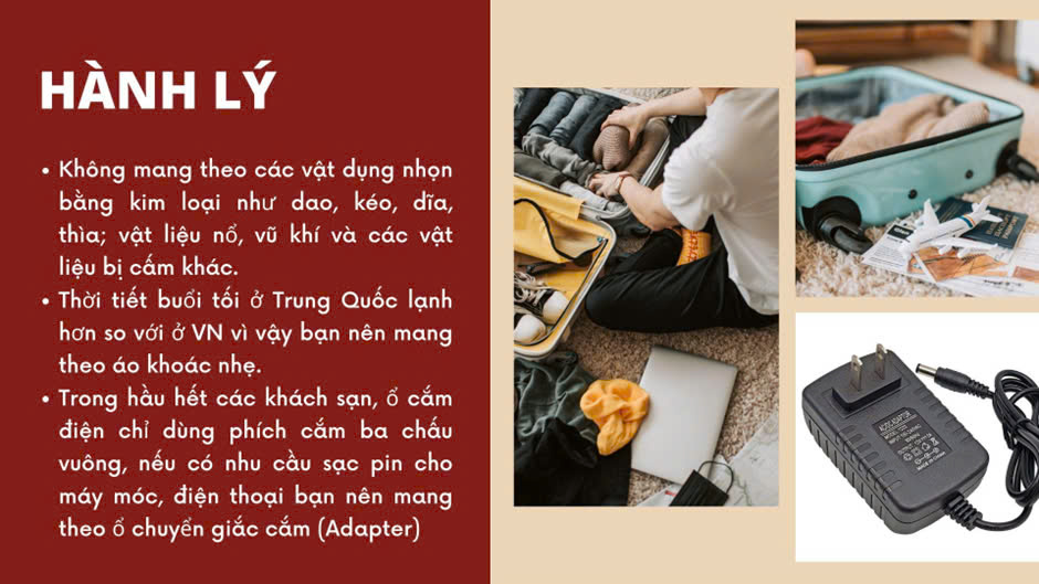 Thời tiết ở Trung Quốc thường lạnh hơn so với Việt Nam, du khách cần chuẩn bị quần áo phù hợp